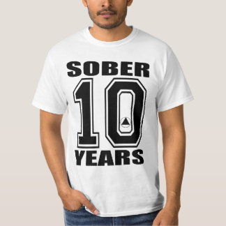 T-shirt Assagissez 10 ans noircissent sur le blanc,
