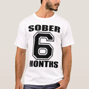 T-SHIRT ASSAGISSEZ 6 MOIS DE NOIR SUR LE RÉSERVOIR BLANC