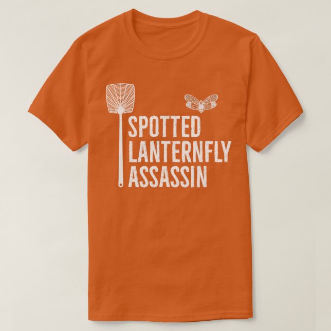 T-shirt Assassin de contrôle de lanternfly tacheté (Design devant)
