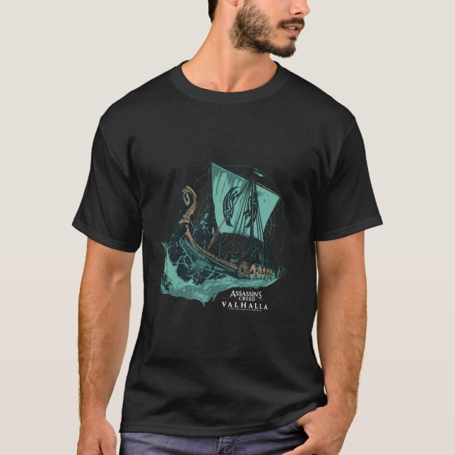 T-shirt Assassin'S Creed Valhalla Long Boat (Devant)