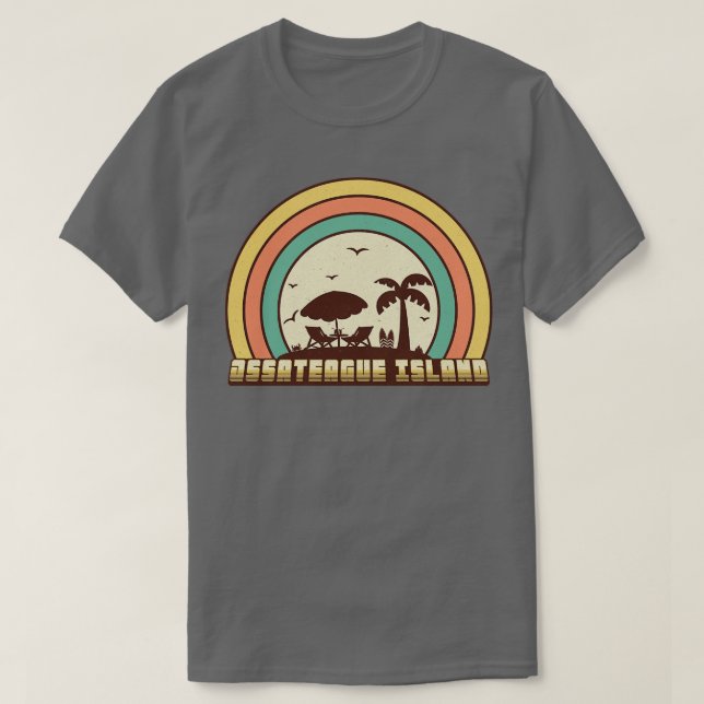 T-shirt Assateague Island Beach Style coucher de soleil ré (Design devant)