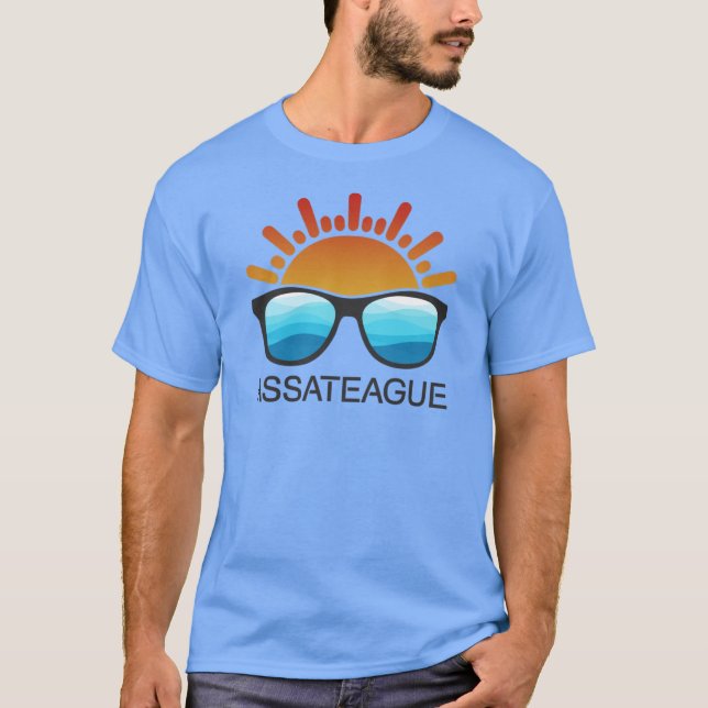 T-shirt Assateague Island Maryland Virginie Lunettes de so (Devant)