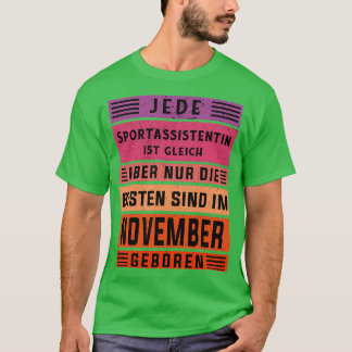 T-shirt Assesseur anniversaire Novembre né sports assi