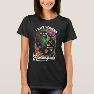 T-shirt Asseyez-Vous Sur Ma Porche Et Regardez Les Oiseaux