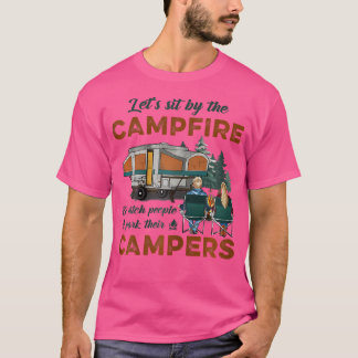 T-shirt Asseyons-Nous Au Bord Du Feu De Campagne Et Regard