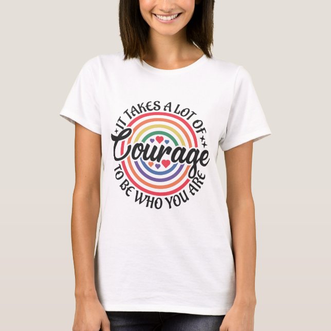 T-shirt Assez courageux pour être moi (Devant)