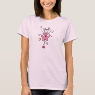 T-shirt Assez dans le chiffre rose chemise de bâton d'ange
