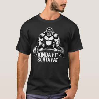 T-shirt Assez En Forme Un Peu Gros Drôles Gorilles De Gym 