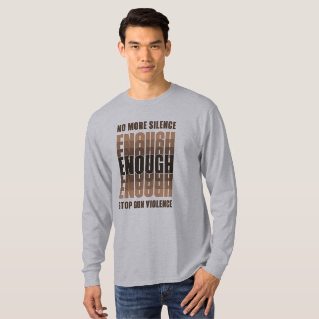 T-shirt Assez | Manches longues pour hommes (Devant entier)