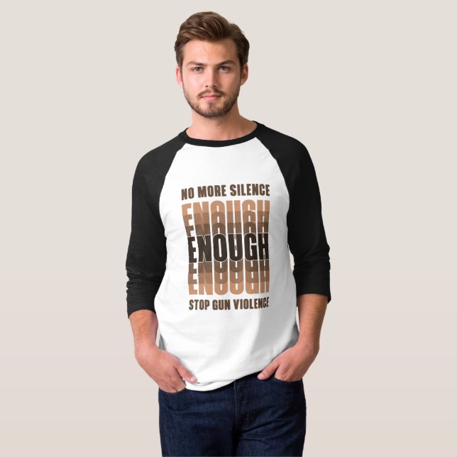 T-shirt Assez | Raglan à manches 3/4 hommes (Devant entier)