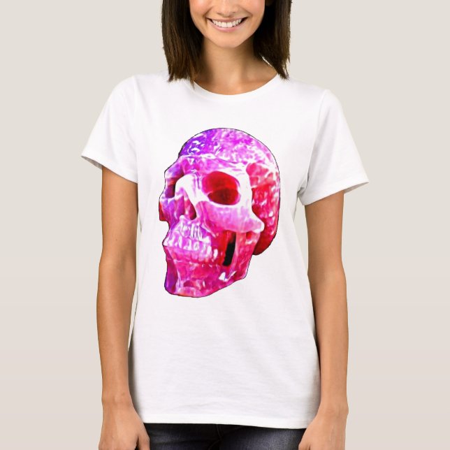 T-shirt assez rose de crâne (Devant)