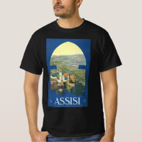 Assisi Italie Art de Voyage Rétro Basilique France