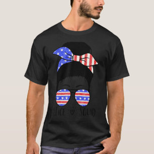T-shirt Assistant administratif de l'escadron 7 Messy Bun