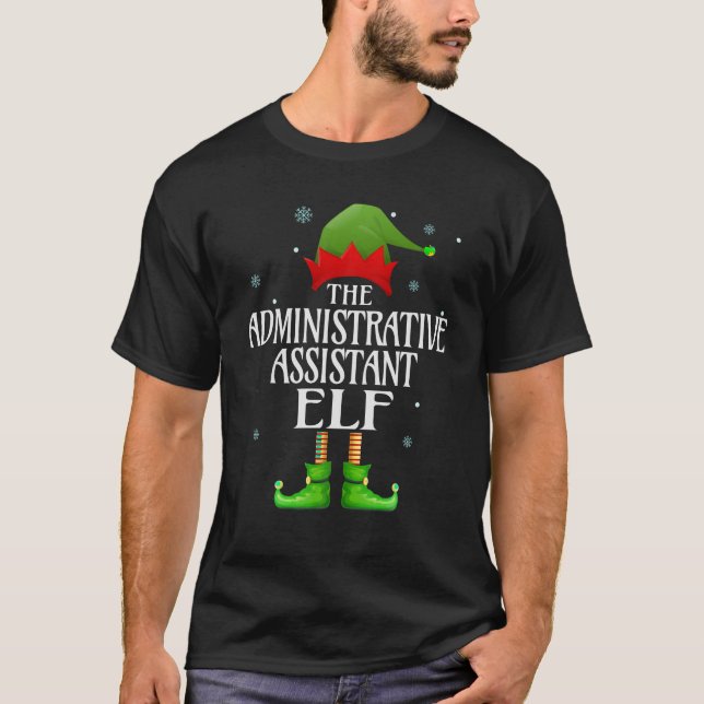 T-shirt Assistant administratif Elf Funny Family Matching (Devant)