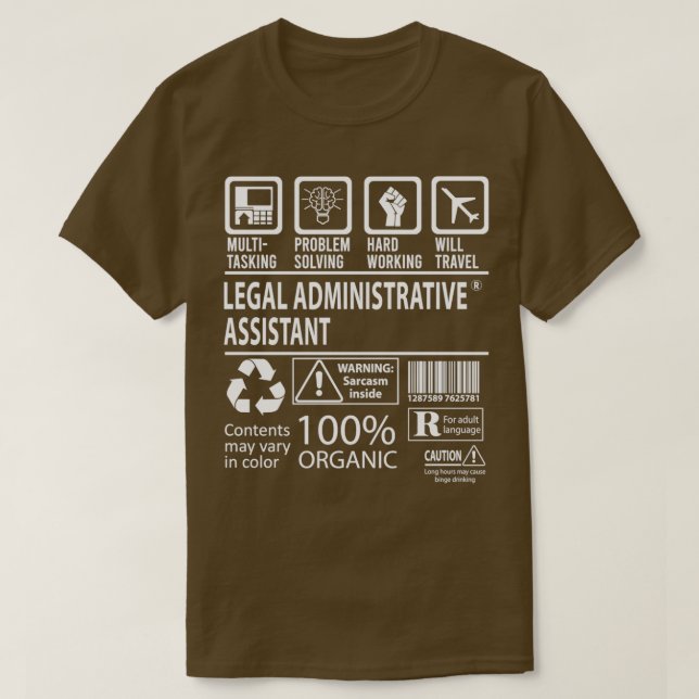 T-shirt Assistant administratif juridique (Design devant)