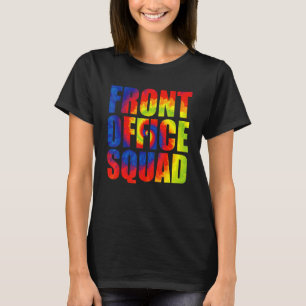 T-shirt Assistant administratif Tie Dye arc-en-ciel avant