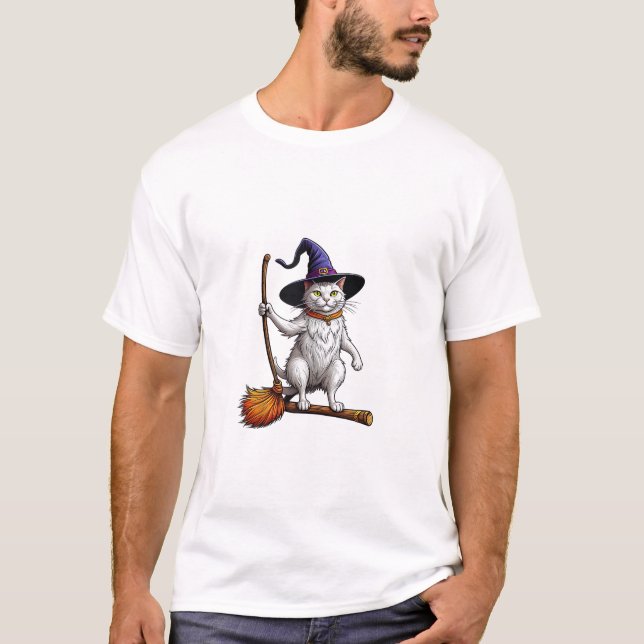T-shirt Assistant Chat Sorcière Halloween Amoureux de les  (Devant)