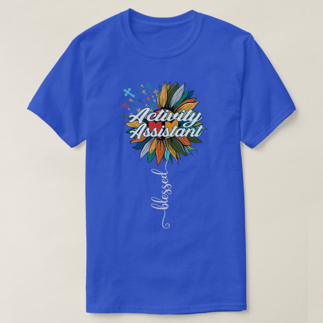 T-shirt Assistant d'activité Assistant d'activité béni (Design devant)