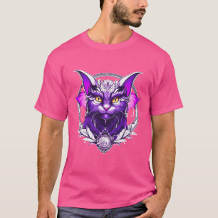 T-shirt Assistant de chat de dragon - Imaginaire noir, bla