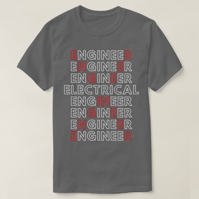 T-shirt Assistant de graduation de l'ingénieur électrique  (Design devant)