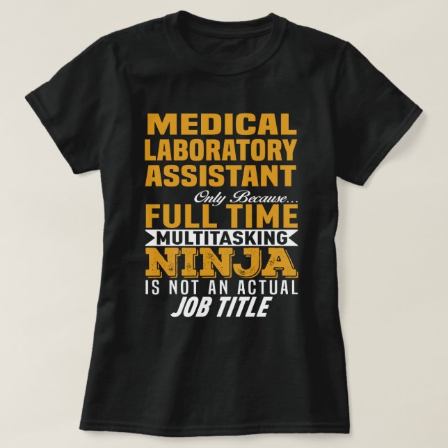 T-shirt Assistant de laboratoire médical (Design devant)