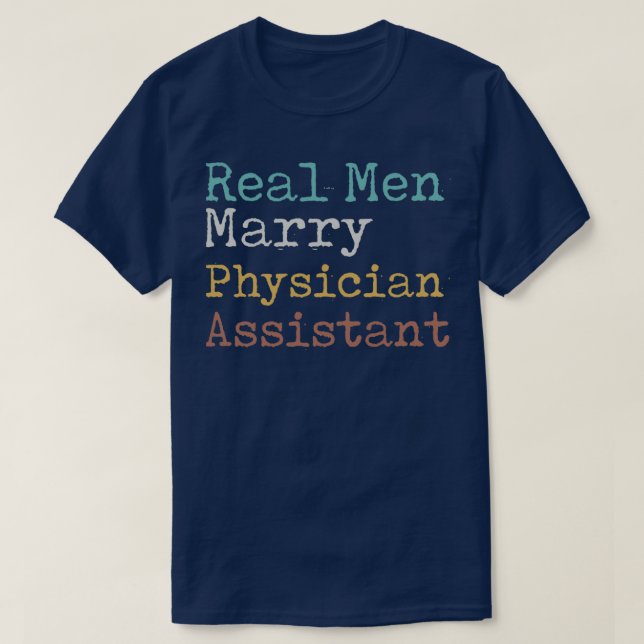 T-shirt Assistant de médecin de mariée pour hommes réels (Design devant)