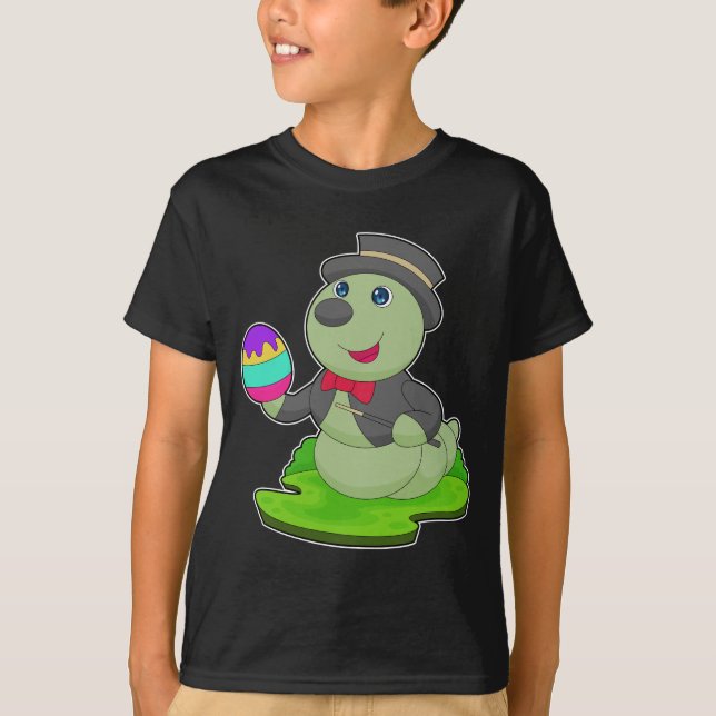 T-shirt Assistant de Pâques de chenille (Devant)