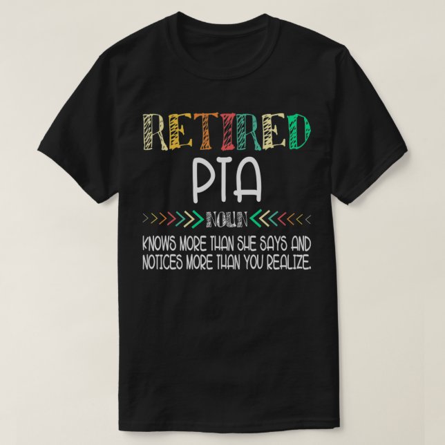 T-shirt Assistant de physiothérapie à la retraite de la PT (Design devant)