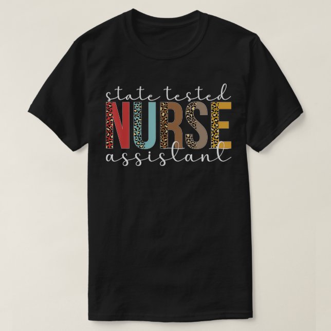 T-shirt Assistant de soins infirmiers testé par l'État de  (Design devant)