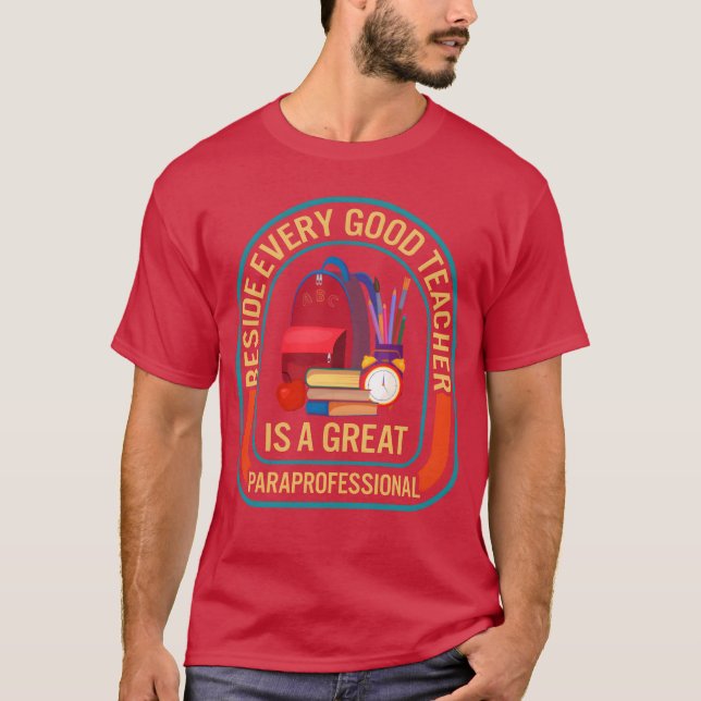 T-shirt Assistant d'enseignant Super Paraprofessionnel vin (Devant)