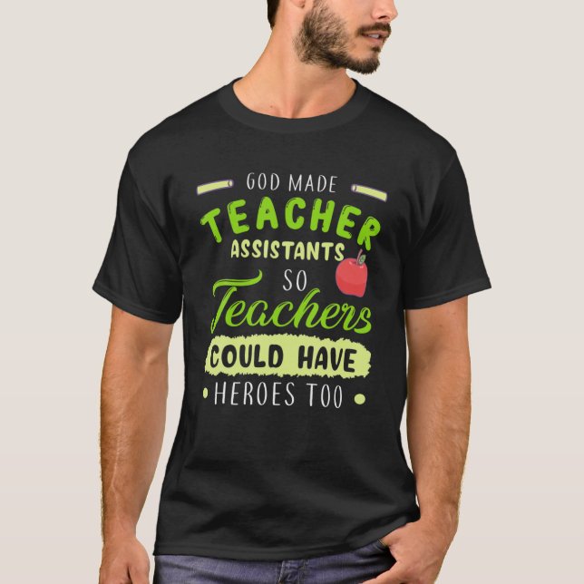 T-shirt Assistant Enseignant Aide Funny Hero Don (Devant)