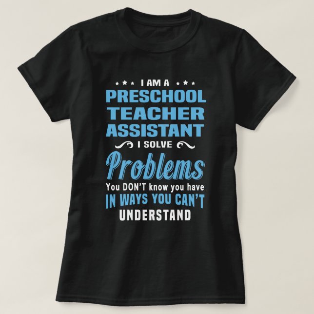 T-shirt Assistant enseignant préscolaire (Design devant)