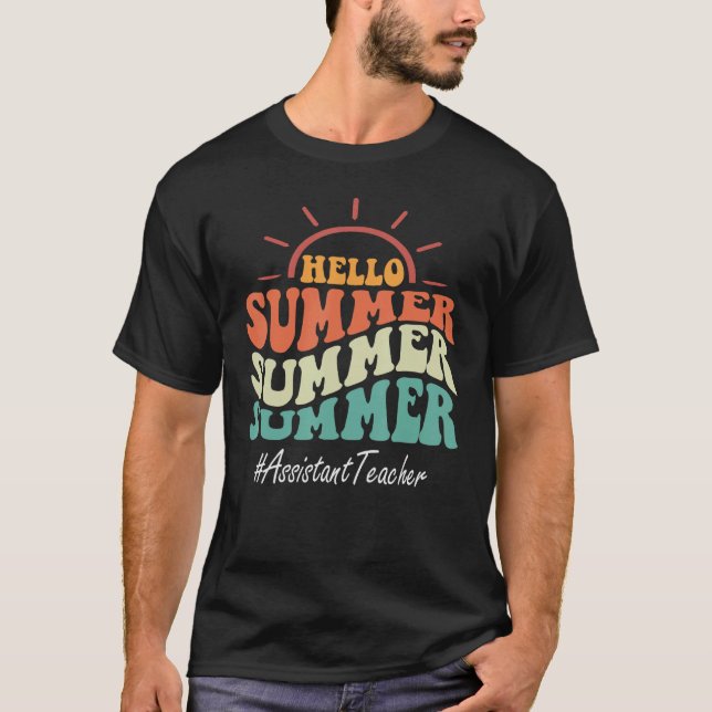 T-shirt Assistant Enseignant Super Dernier Jour De L'École (Devant)
