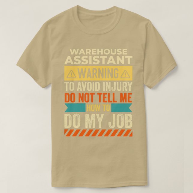 T-shirt Assistant Entrepôt Avertissement 2 (Design devant)