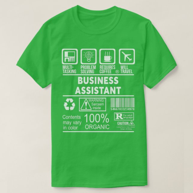 T-SHIRT ASSISTANT ENTREPRISE NICE DESIGN 2017 (Design devant)