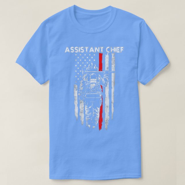 T-shirt Assistant Fire Chef américain cadeaux de drapeau p (Design devant)