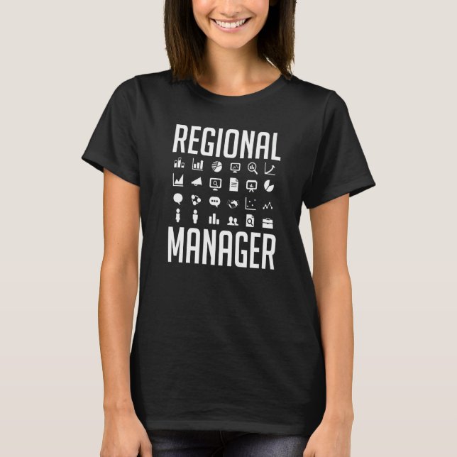 T-shirt Assistant Gestionnaire Régional À La Direction (Devant)