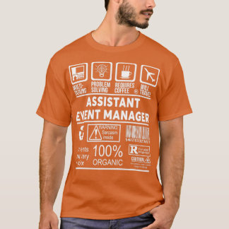 T-SHIRT ASSISTANT MANAGER D'ÉVÉNEMENT NICE DESIGN