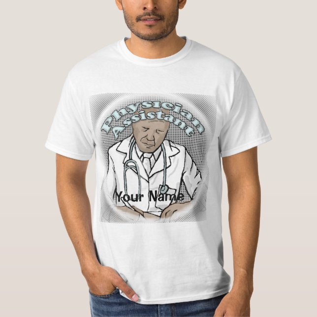 T-shirt Assistant médecin masculin noir (Devant)