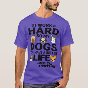 T-shirt Assistant Médicale Aimer les chiens Citations trav