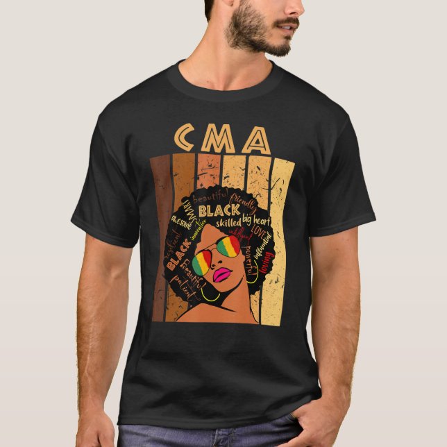 T-shirt Assistant Médicale Cma Afro Black History (Devant)