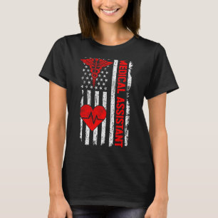 T-shirt Assistant Médicale CMA Life USA Drapeau MA infirmi
