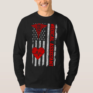 T-shirt Assistant Médicale CMA Life USA Drapeau MA infirmi