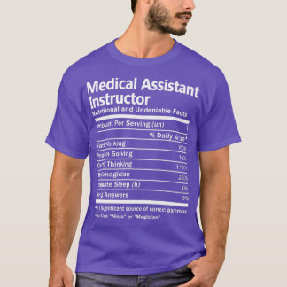T-shirt Assistant Médicale Instructeur Facteurs nutritionn
