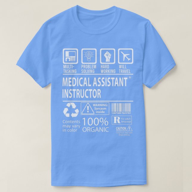 T-shirt Assistant Médicale instructeur Multi-Tasking Certi (Design devant)
