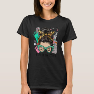 T-shirt ASSISTANT Médicale Messy Bun Afro Coiffeuse