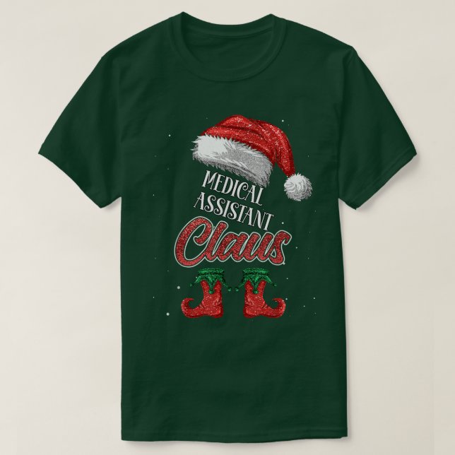 T-shirt Assistant Médicale Noël Noël avec Père Noël Paja (Design devant)