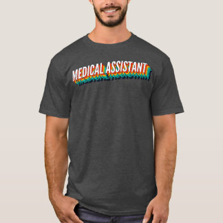 T-shirt Assistant Médicale Rétro Étiquette Vintage Pour Le