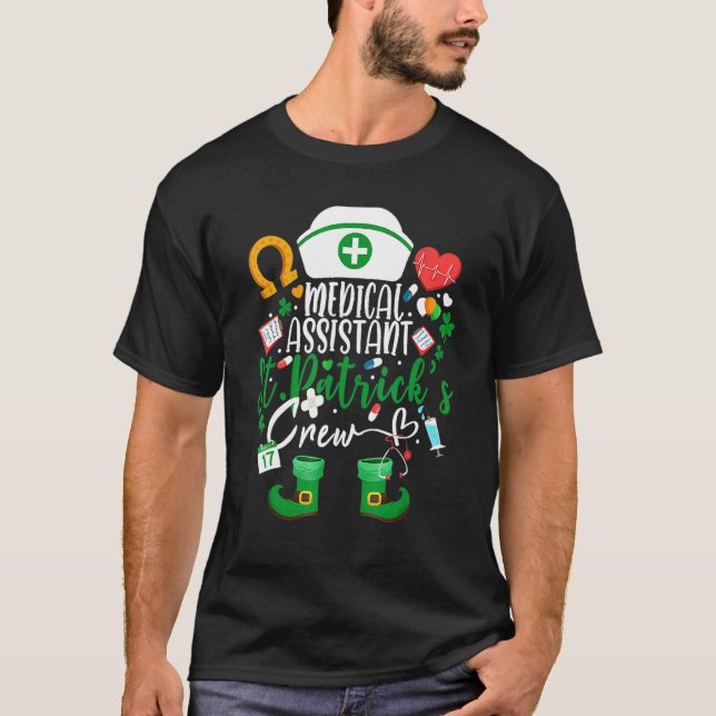 T-shirt Assistant Médicale St Patrick's Day Nurse (Devant)