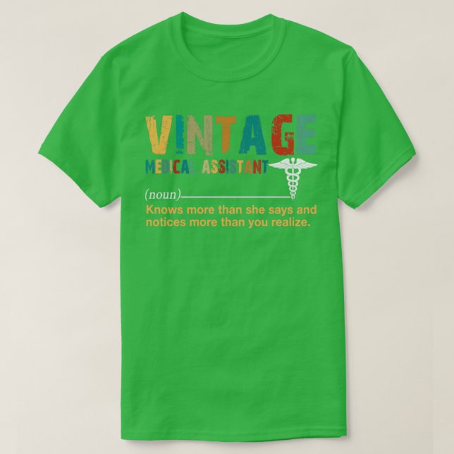 T-shirt Assistant Médicale vintage (Design devant)